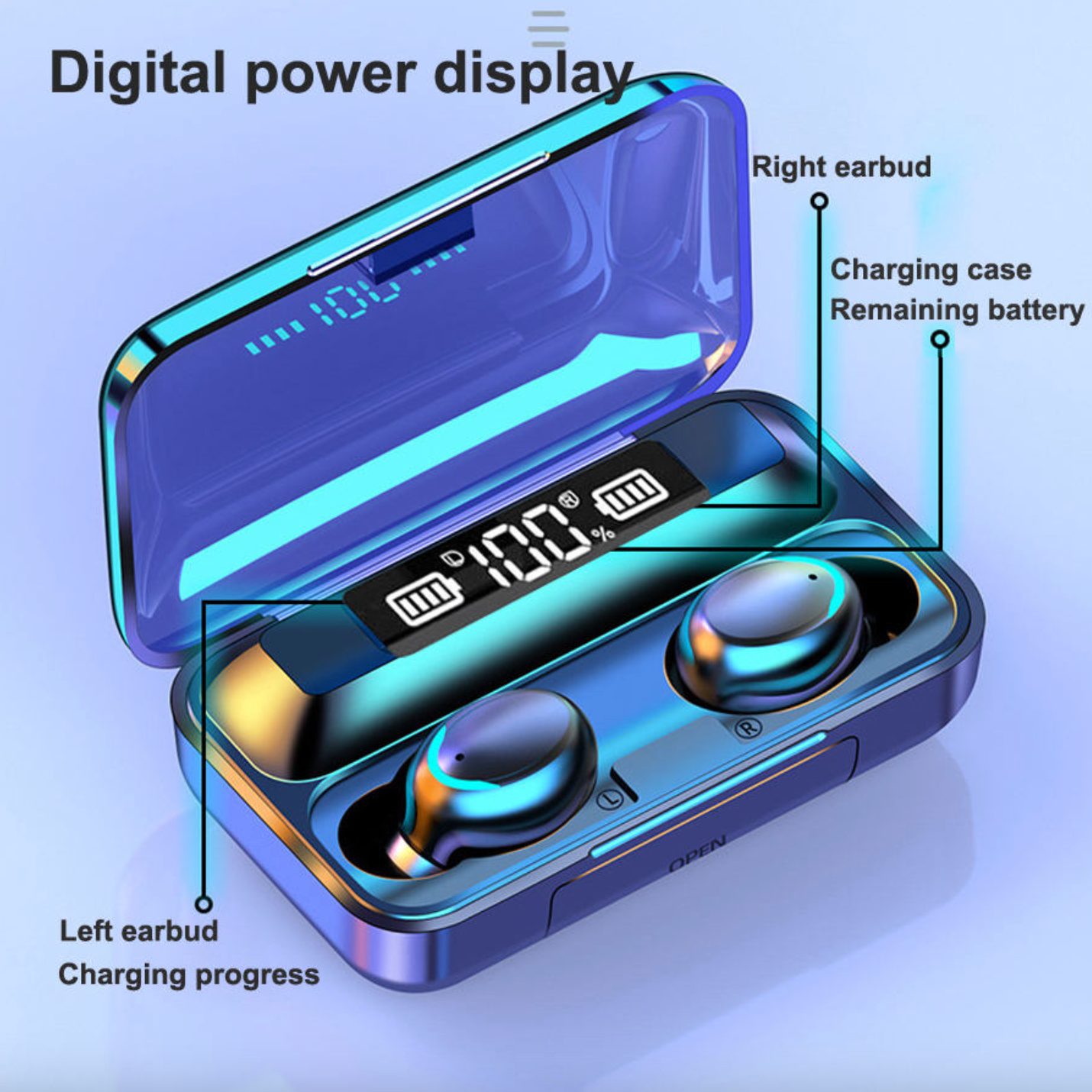 F9 TWS Gaming Earbuds – Bluetooth 5.1 Wireless Earphones