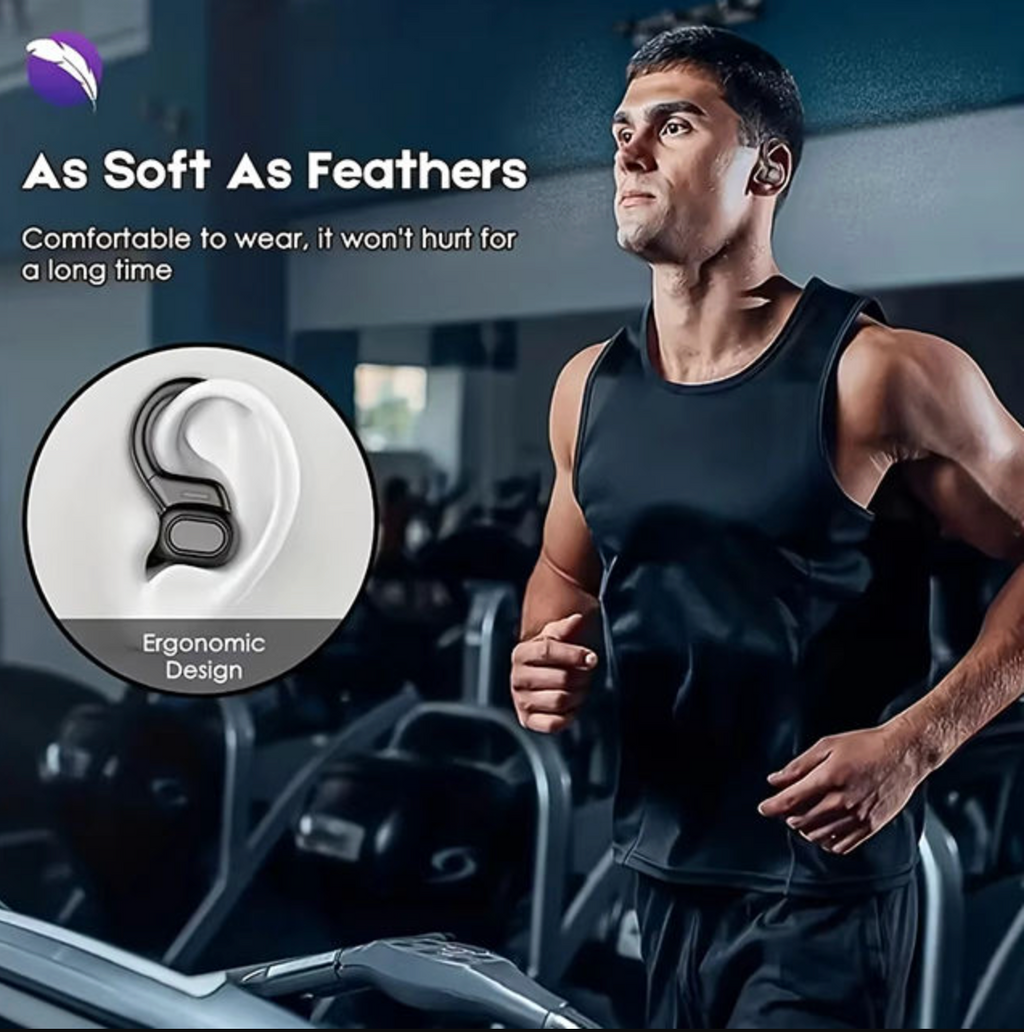 SP16 TWS Wireless Sports Earphones – Stereo Bass Earbuds with Ear Hooks & Microphone