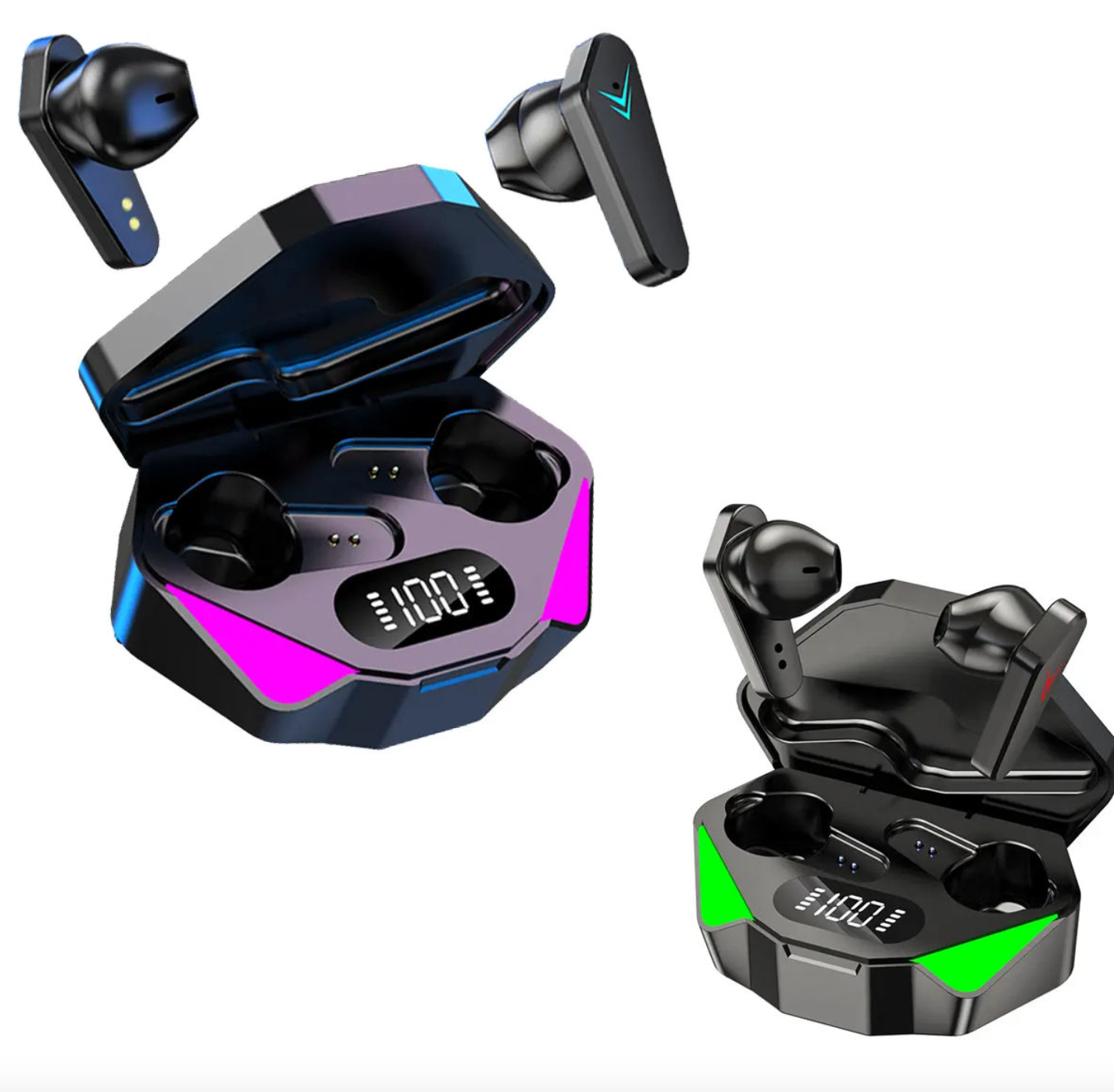 TWS X15 Gaming Earbuds – Wireless Bluetooth Headphones with LED Display & Low Latency