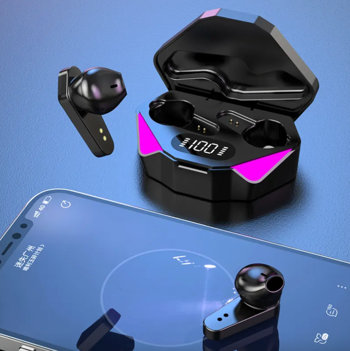 TWS X15 Gaming Earbuds – Wireless Bluetooth Headphones with LED Display & Low Latency