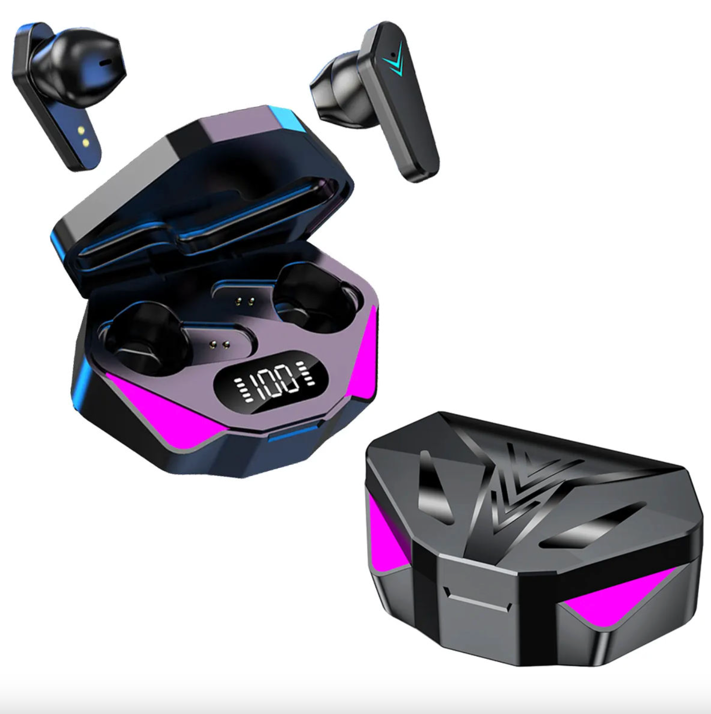 TWS X15 Gaming Earbuds – Wireless Bluetooth Headphones with LED Display & Low Latency