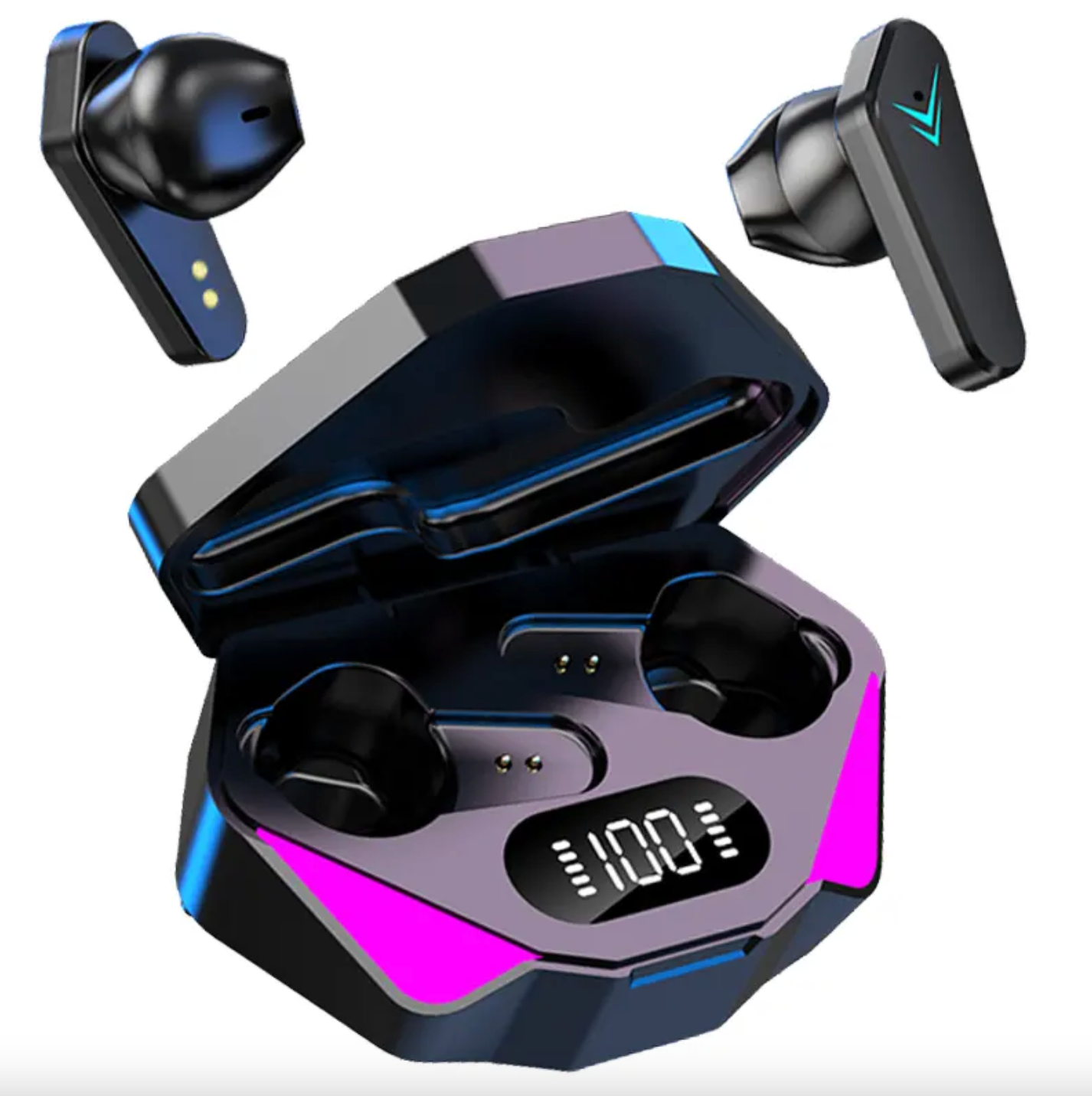TWS X15 Gaming Earbuds – Wireless Bluetooth Headphones with LED Display & Low Latency