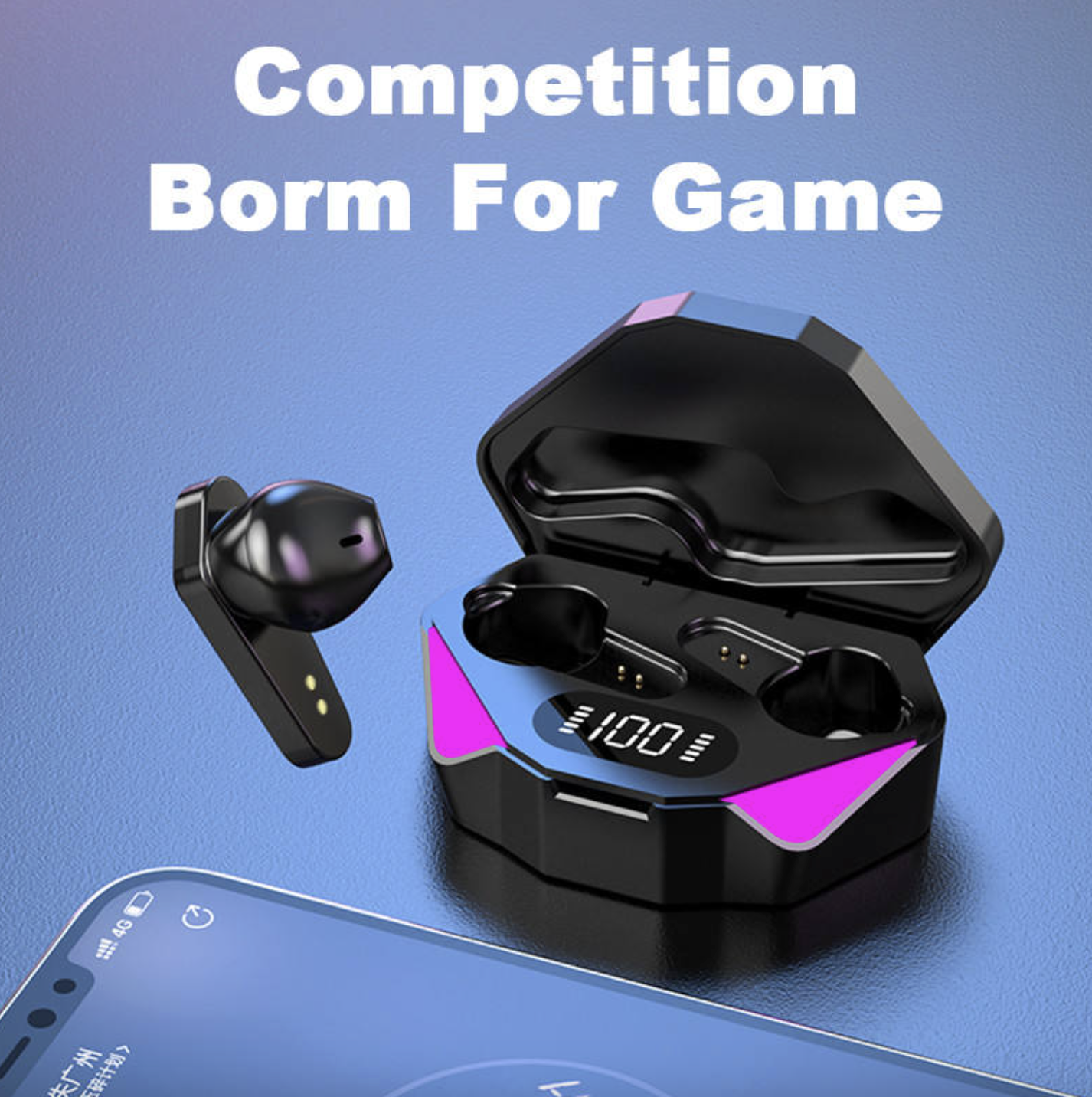 TWS X15 Gaming Earbuds – Wireless Bluetooth Headphones with LED Display & Low Latency