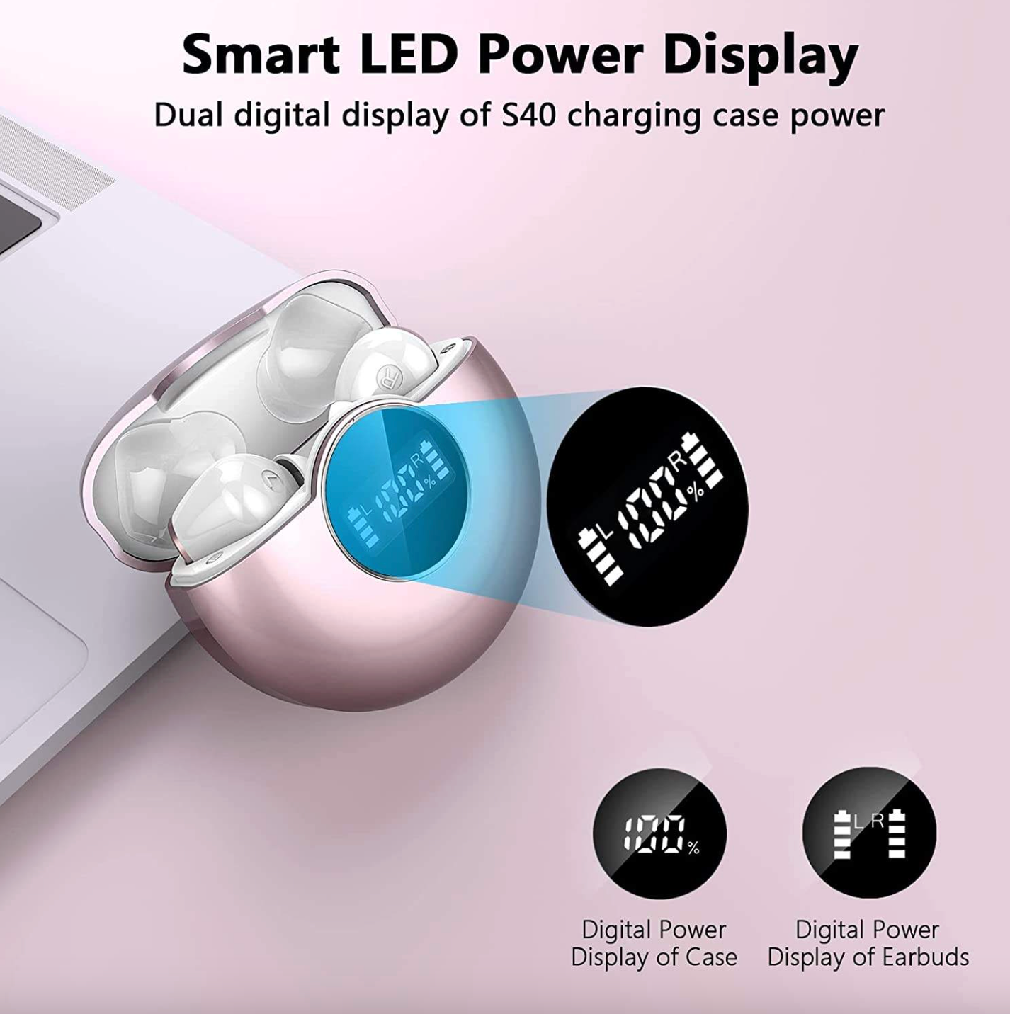 TWS X15 Gaming Earbuds – Wireless Bluetooth Headphones with LED Display & Low Latency