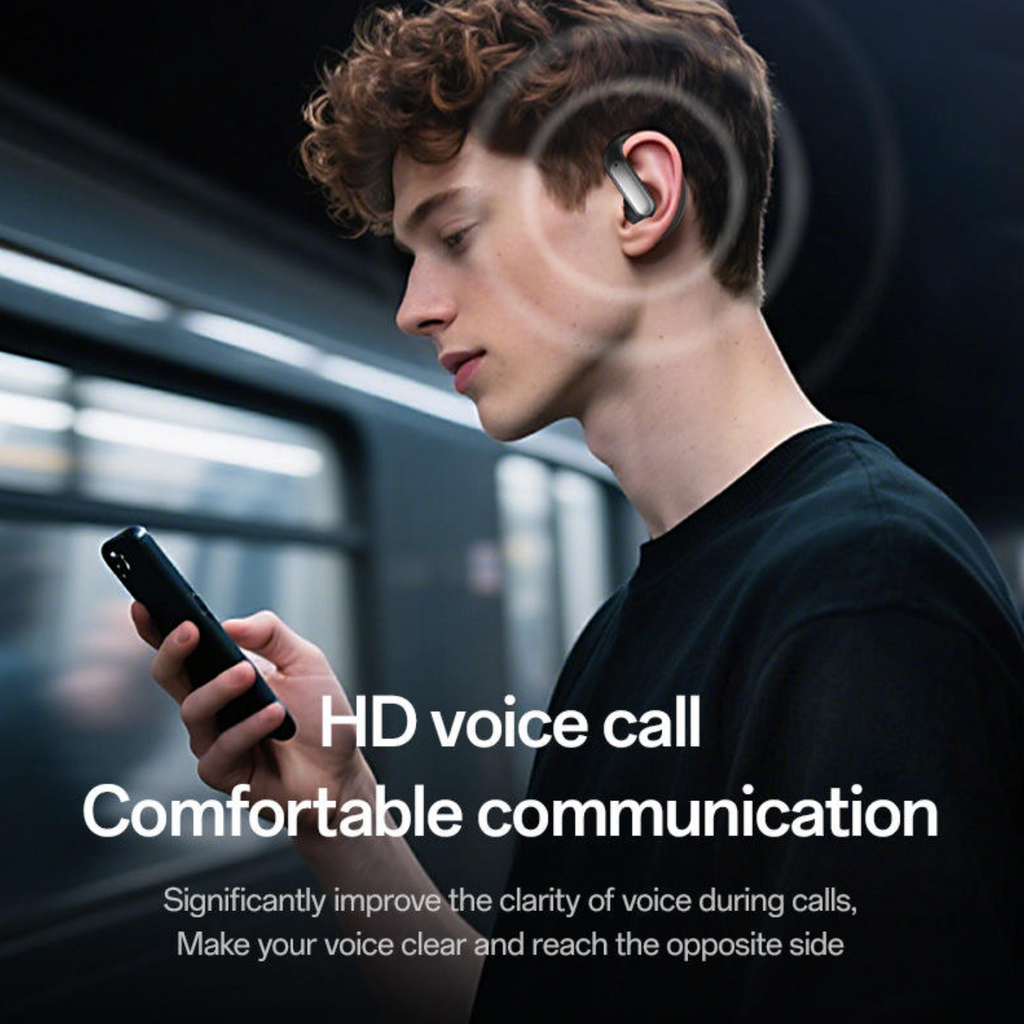 Digital Display Sports Earbuds – Bluetooth 5.4 Ear-Hook TWS with ENC, IPX4 & Hi-Fi Stereo Sound