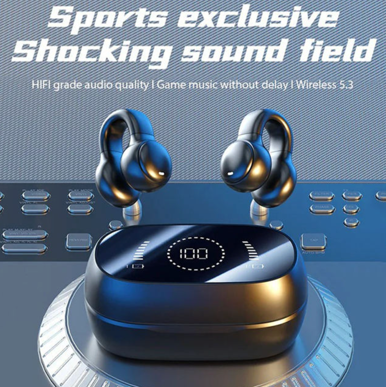 MK-013 Wireless Earbuds – Bluetooth 5.3 Half In-Ear Hi-Fi Earphones with IPX5 Water Resistance
