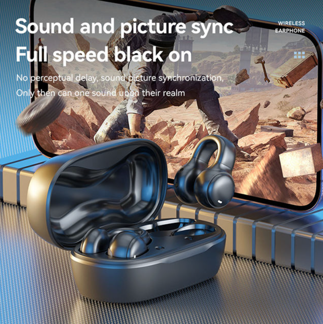 MK-013 Wireless Earbuds – Bluetooth 5.3 Half In-Ear Hi-Fi Earphones with IPX5 Water Resistance